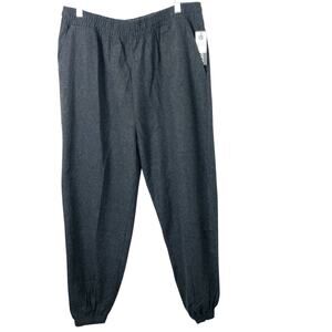 Burnside NWT Flannel Jogger Lounge Pajama Pants in Charcoal Gray Size XL